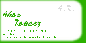 akos kopacz business card