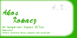 akos kopacz business card